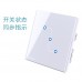 CG-TCXG-03S-GY 3 Gang 2 Way touch wireless RF remote control switch - Smart home control glass panel Switch