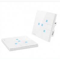 CG-TCKSFZ-04 4  Gang Smart switch and remote control suit - Smart home control system 86 glass panel Switch