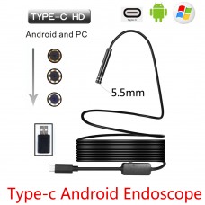 USB Endoscope 3 in 1 USB-C Type-C Inspection Camera HD Scope Borescope Semi-rigid Snake Camera 10M Cable 